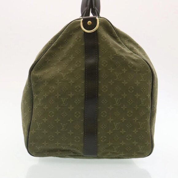 LOUIS VUITTON Monogram Mini Keepall Bandouliere55 Boston Bag Khaki Auth 29090SV - Picture 3 of 16